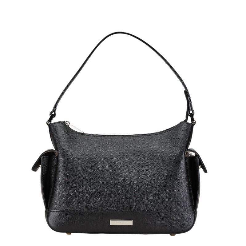 Burberry Logo Plate Nova Check Leather Shoulder Bag