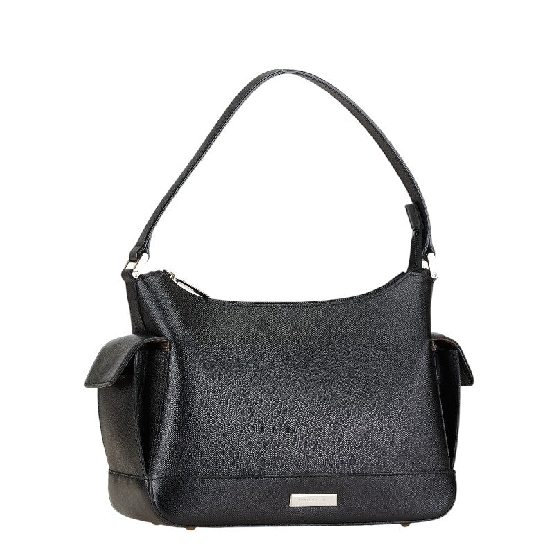 Burberry Logo Plate Nova Check Leather Shoulder Bag