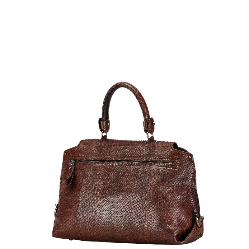Salvatore Ferragamo Python Gancini 2way Bag
