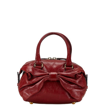 Valentino Leather Ribbon Handbag