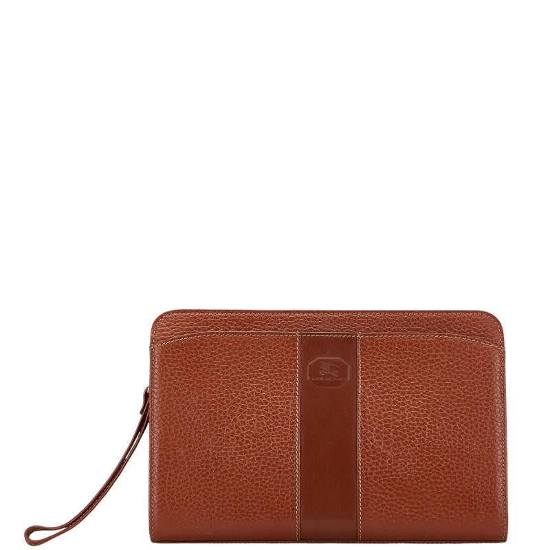 Burberry Nova Check Shadow Horse Leather Clutch Bag