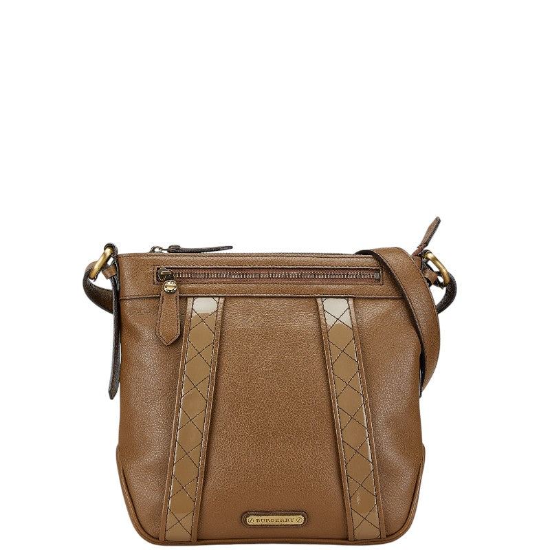 Burberry Nova Check Leather Shoulder Bag
