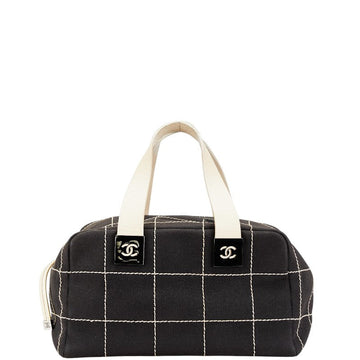 Chanel Canvas Leather Handbag Mini Boston Bag