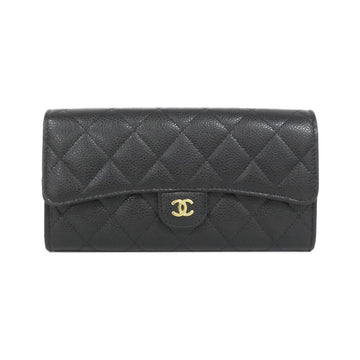 Chanel Timeless Classic Caviar Skin Long Wallet