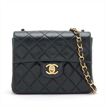 Chanel Mini Matrasse  Single Flap Single Chain Bag Navy G  6th