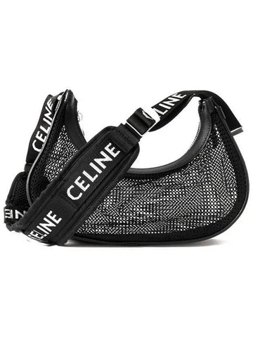 CELINE Mesh Tracking Shoulder Bag Black