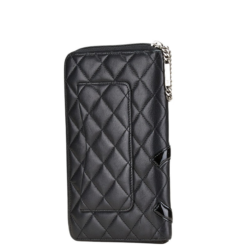 Chanel Cambon Line Lambskin Long Wallet