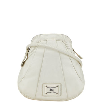 Burberry Blue Label Plate Logo Leather Shoulder Bag