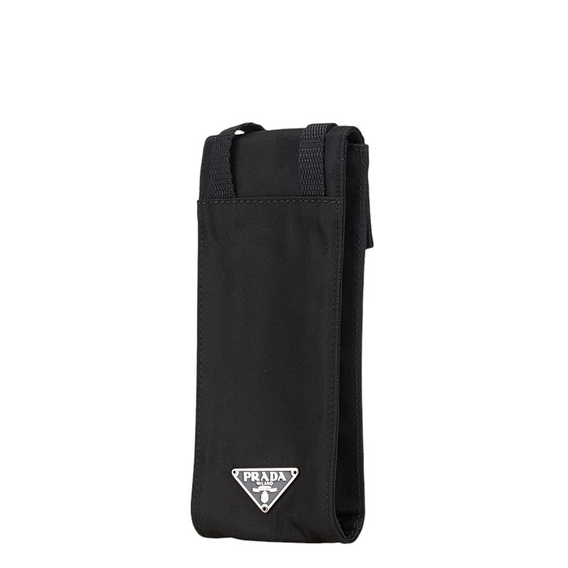Prada Nylon Triangle Logo Plate Mini Shoulder Bag