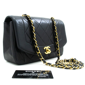Top Quality Chanel Diana New Chain Shoulder Bag Black Quilted Lambskin Purse