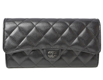 Chanel Caviar Skin Long Wallet Timeless Classic AP0241