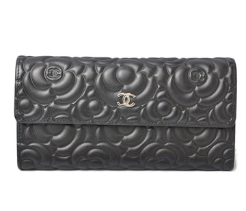 Chanel Camellia Lambskin Long Wallet A82283