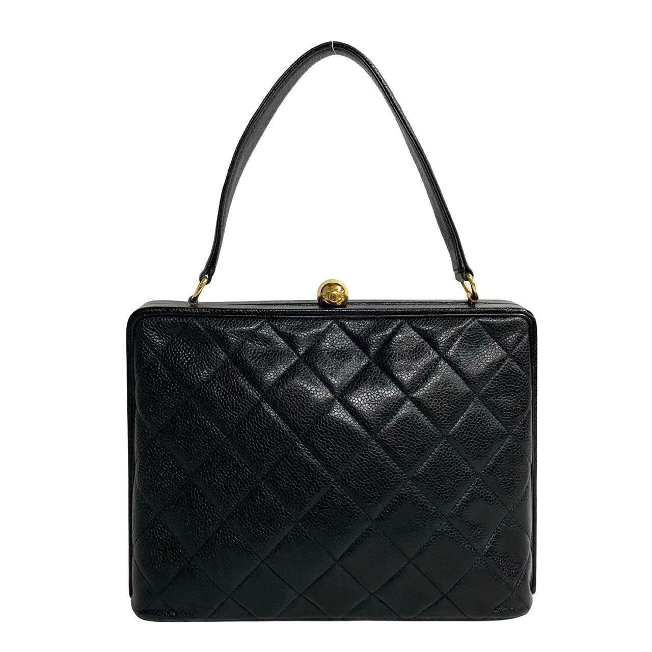 Chanel Caviar Top Handle Bag  Leather Handbag