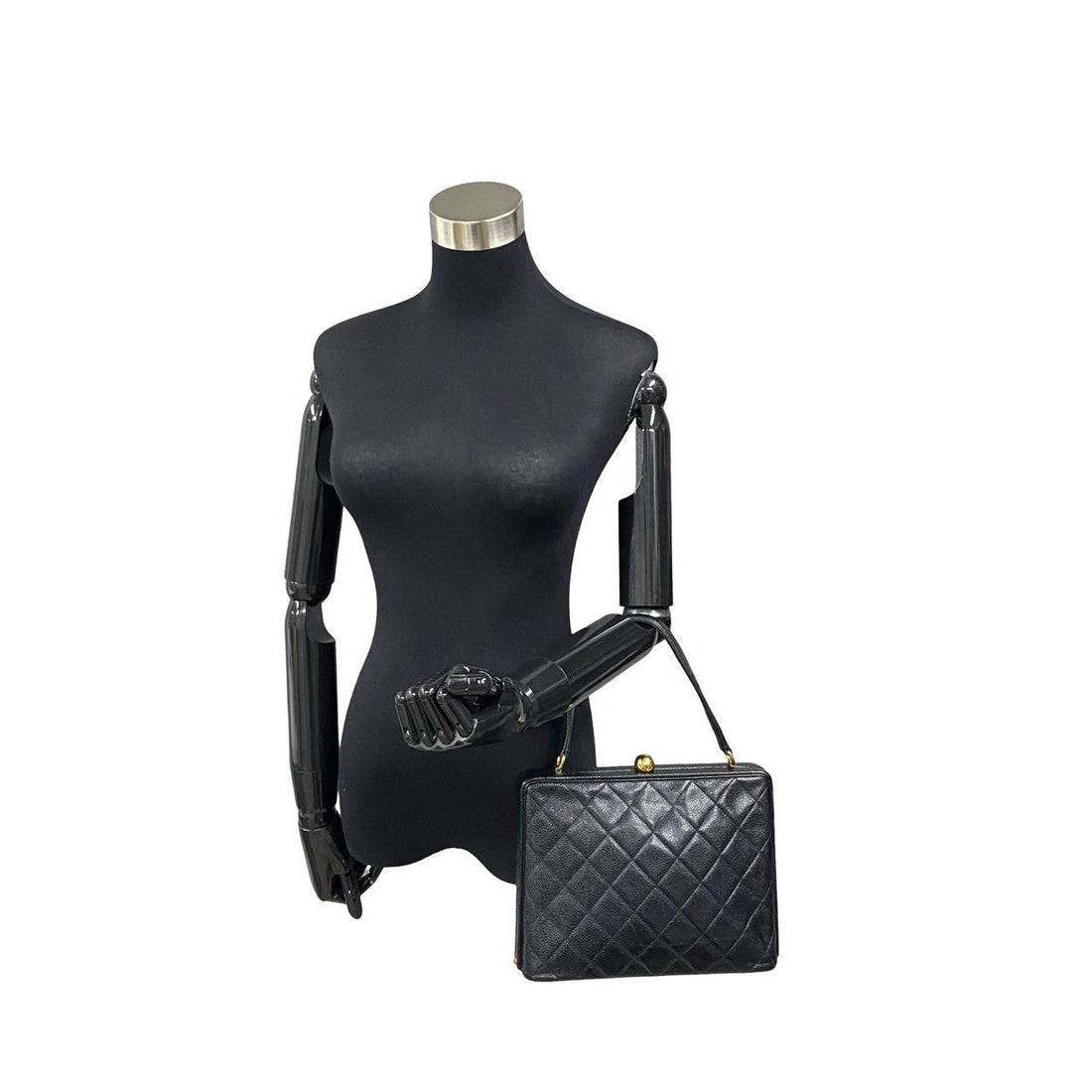 Chanel Caviar Top Handle Bag  Leather Handbag