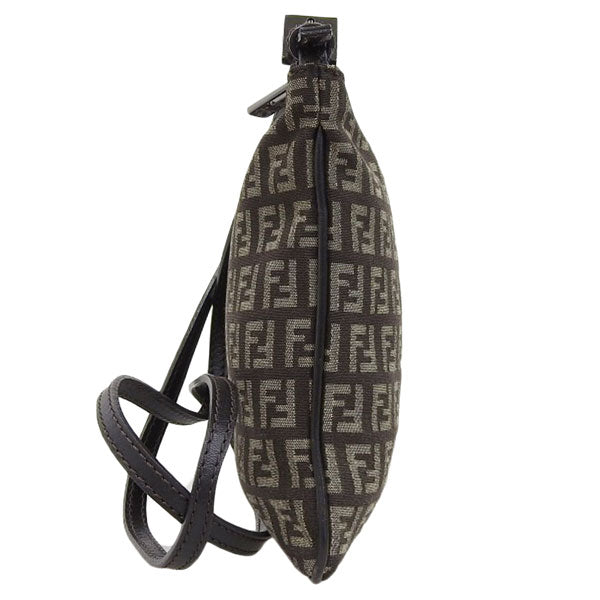 FENDI Ff Zucchino Pattern Shoulder Bag Brown