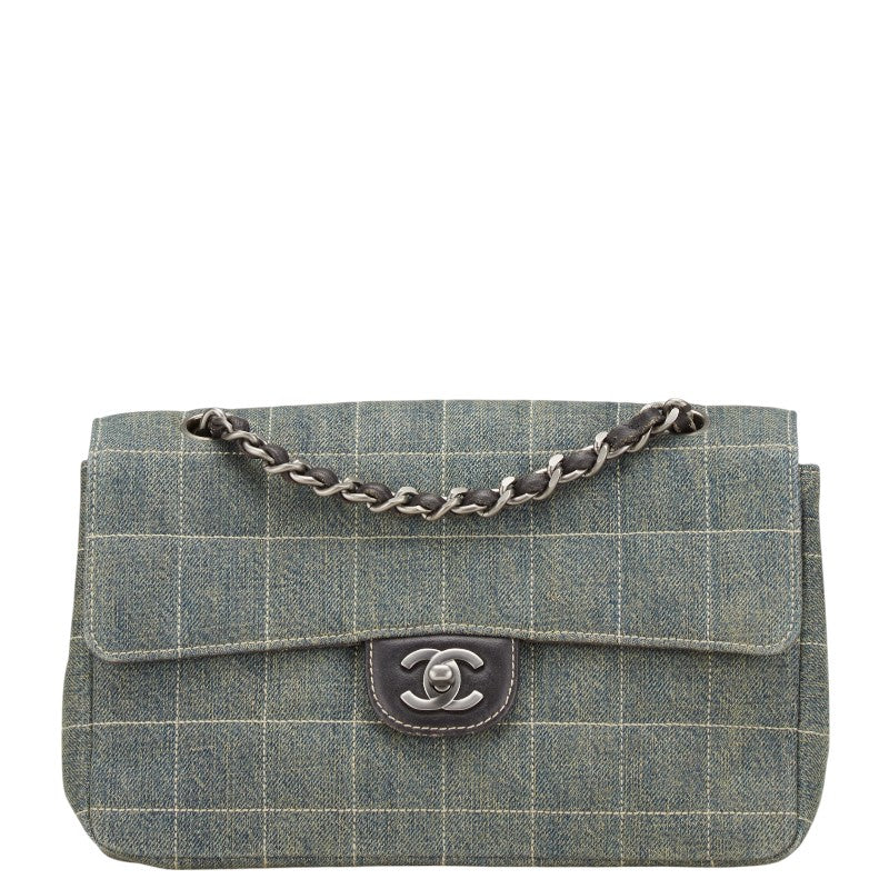 Chanel Choco Bar Denim Leather Shoulder Bag