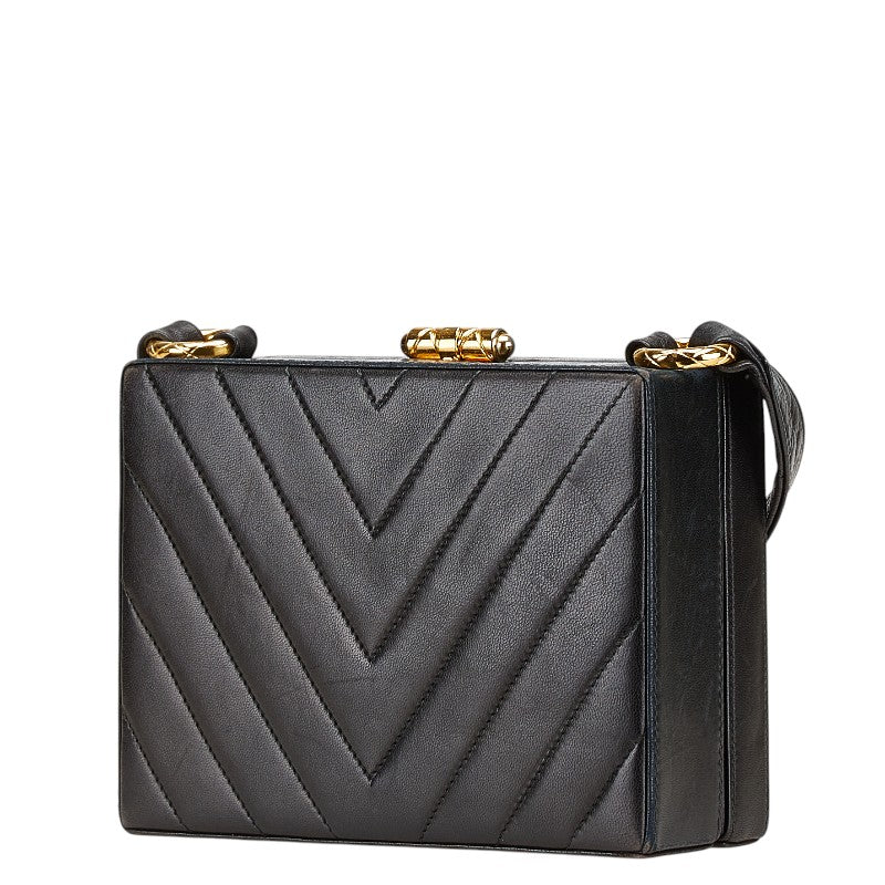 Chanel Chevron V Stitch Lambskin Shoulder Bag