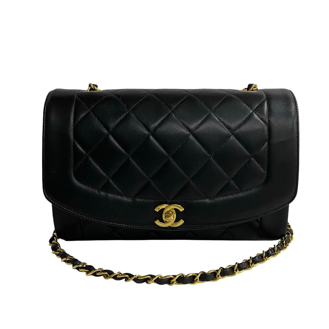 Chanel Diana Flap Lambskin Shoulder Bag