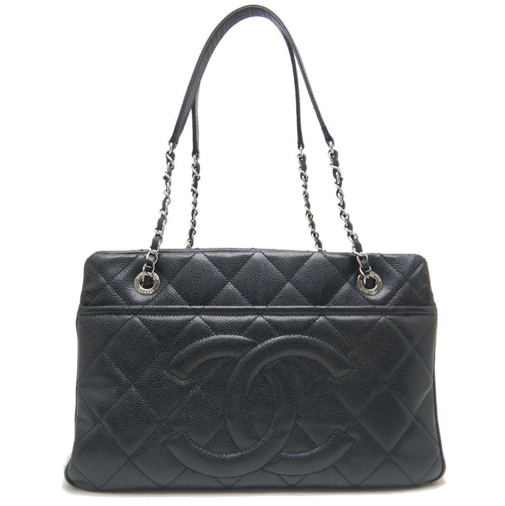 Chanel Caviar Skin Matelasse Chain Tote Bag