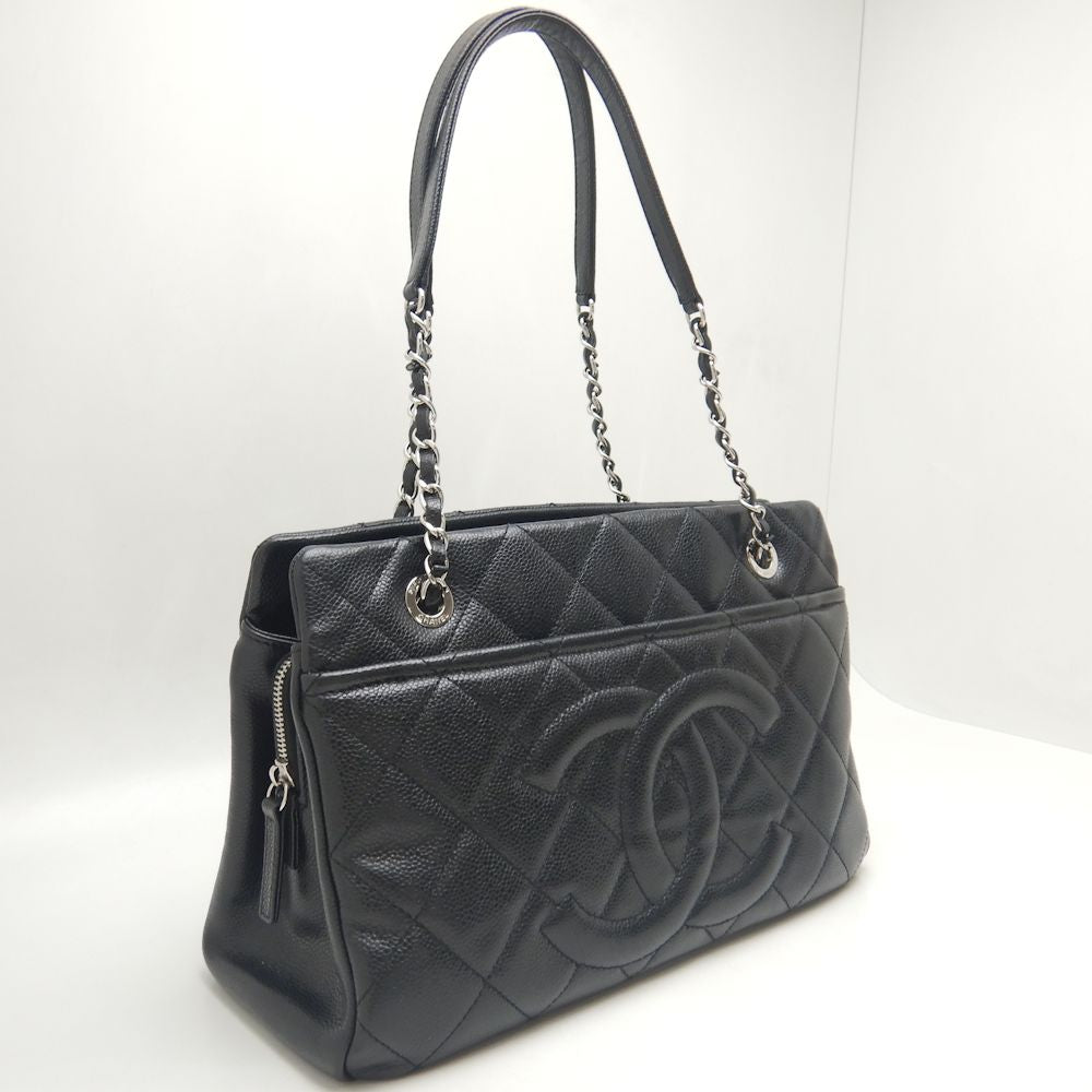 Chanel Caviar Skin Matelasse Chain Tote Bag