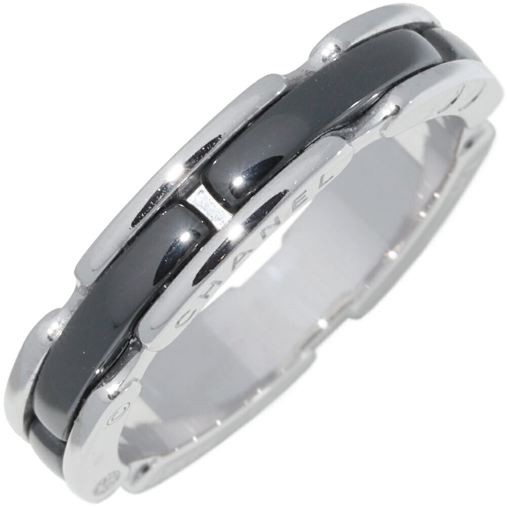 Chanel J12 Ultra Collection K18WG Black Ceramic Ring Size 51