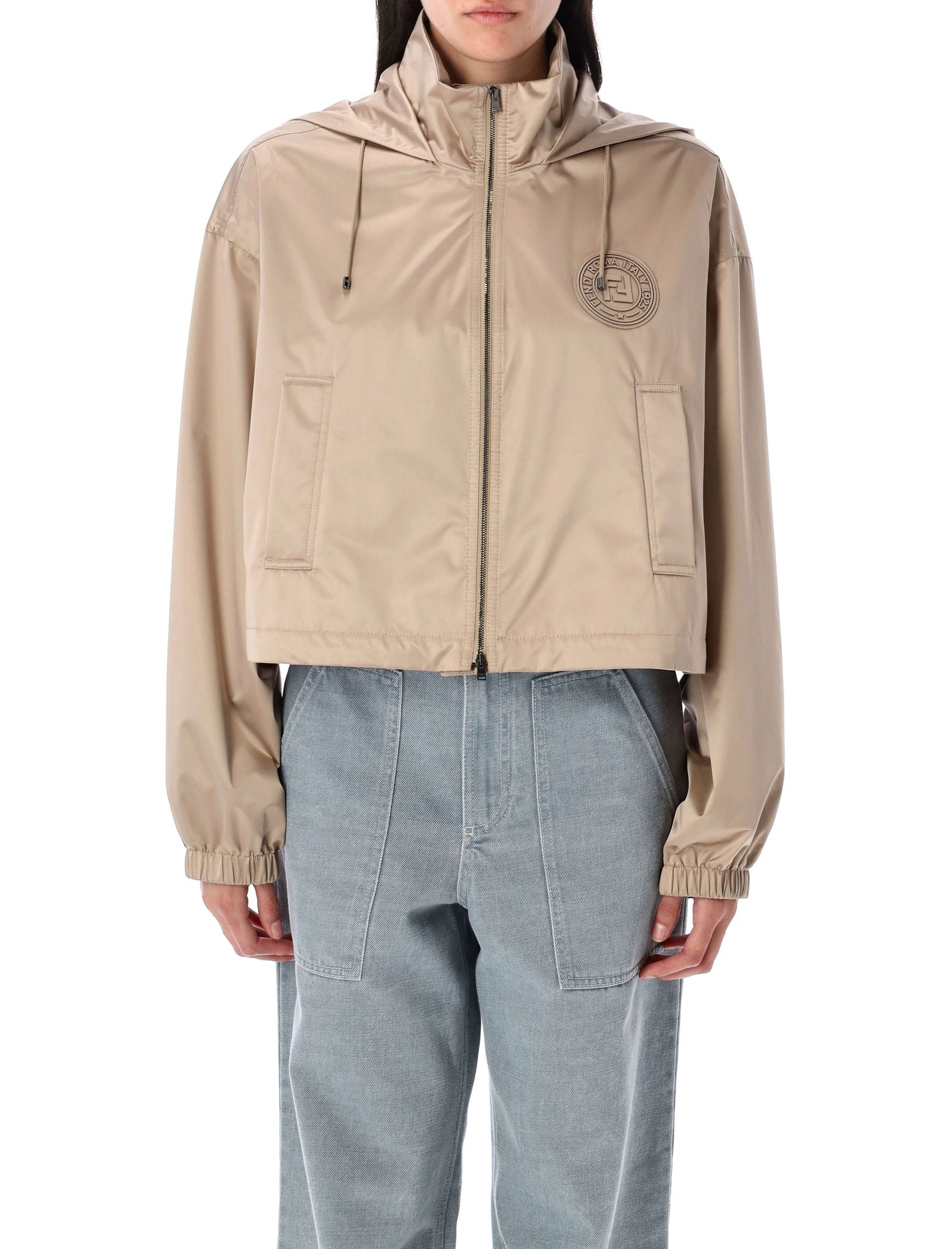 FENDI Cropped Windbreaker Jacket - Women's Size S