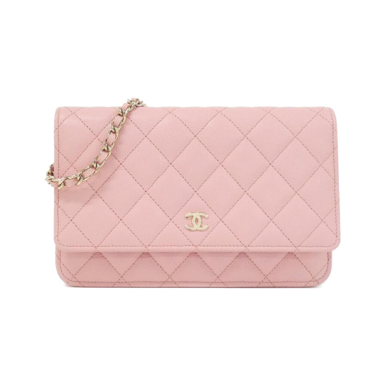 Chanel Timeless Classic Caviar Skin Chain Wallet