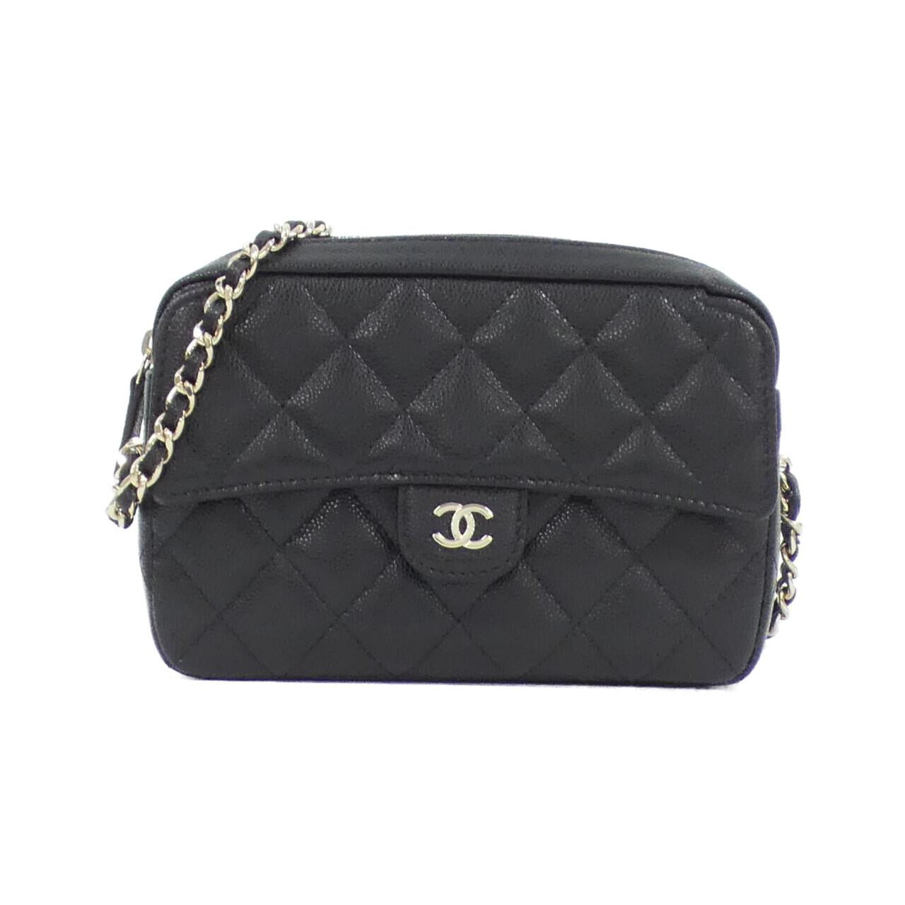 Chanel Timeless Classic Line Caviar Skin Chain Clutch