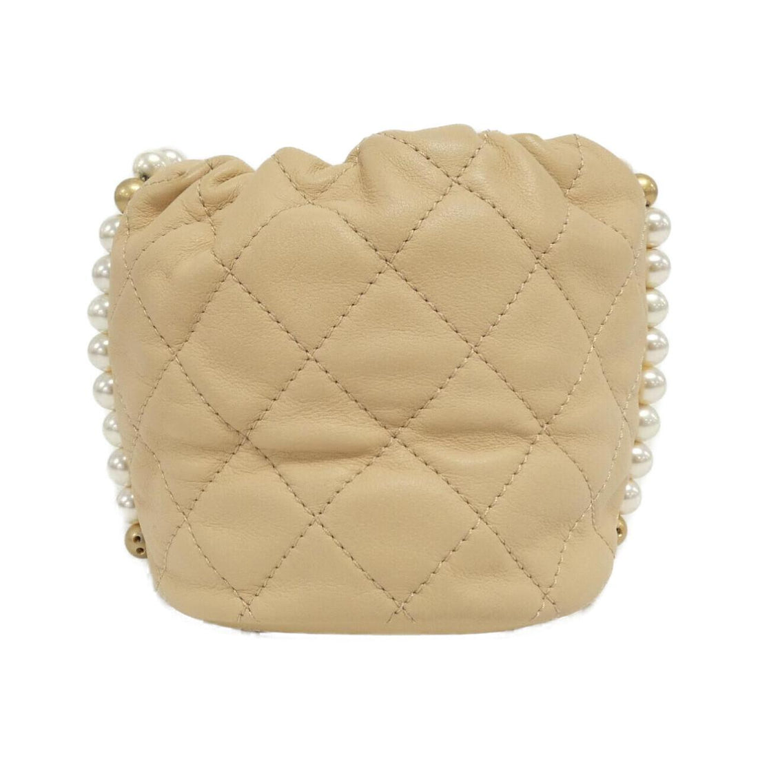 Chanel AS2529 Calfskin Faux Pearl Shoulder Bag