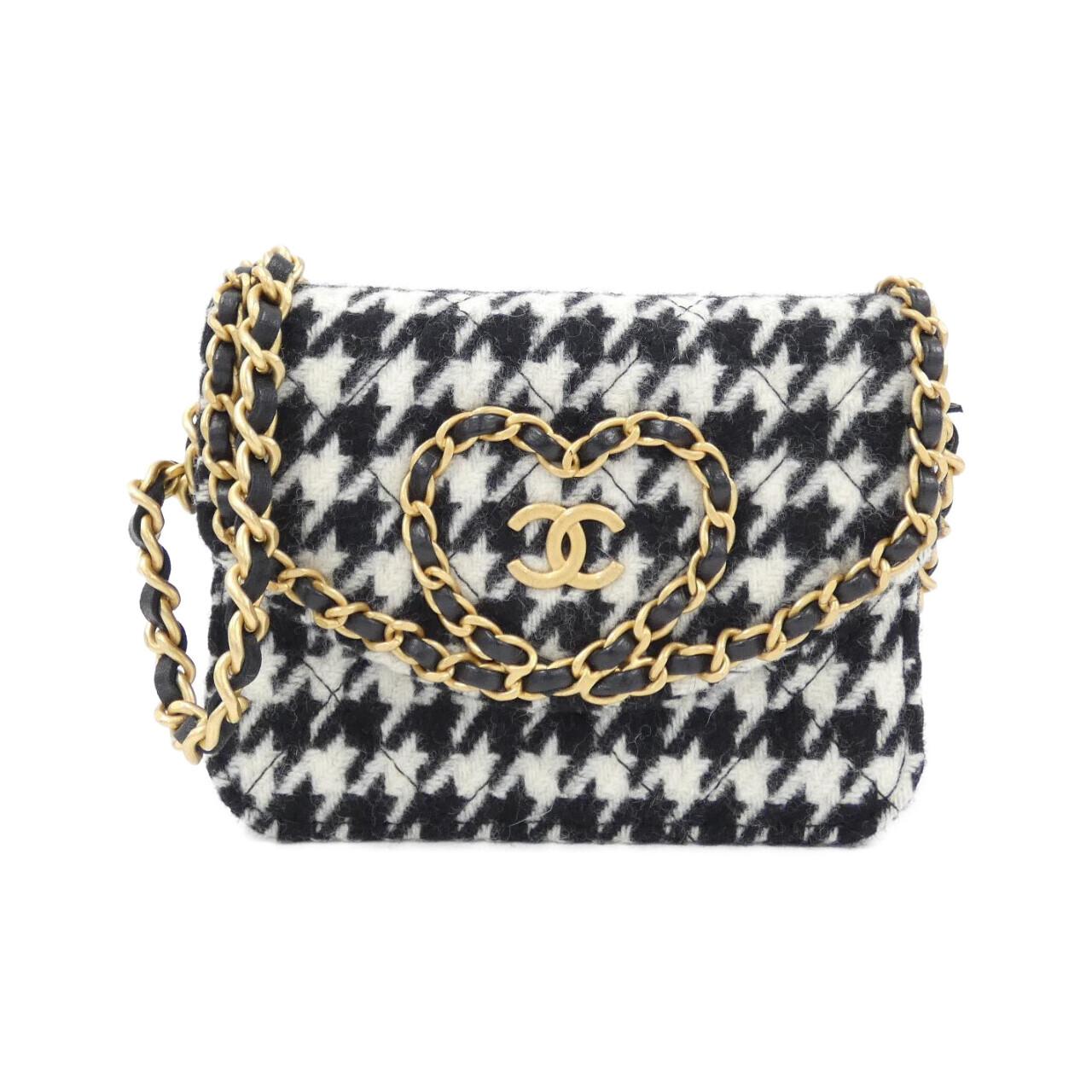 Chanel AP4014 Wool Tweed Chain Clutch
