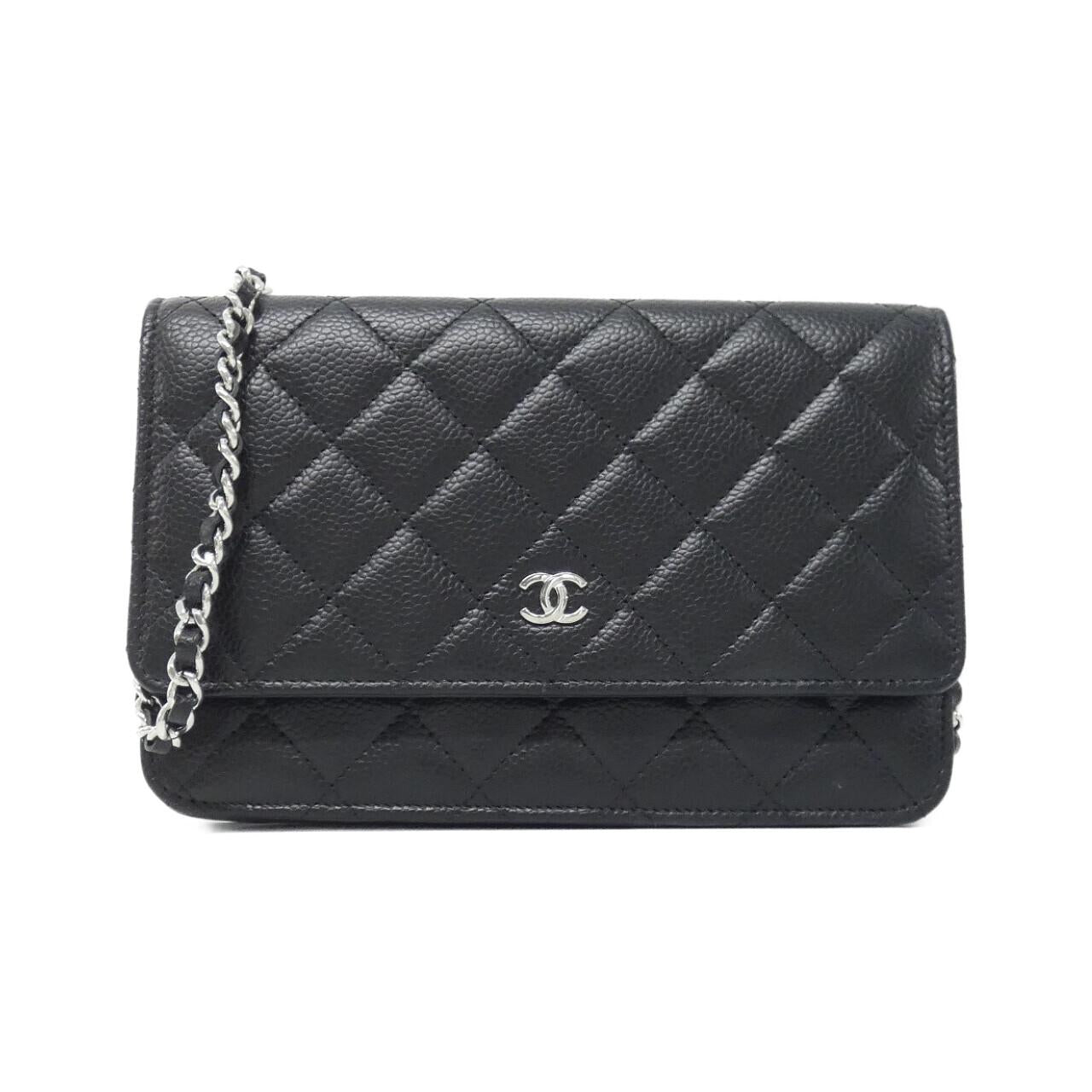 Chanel Timeless Classic Line Caviar Skin Chain Wallet