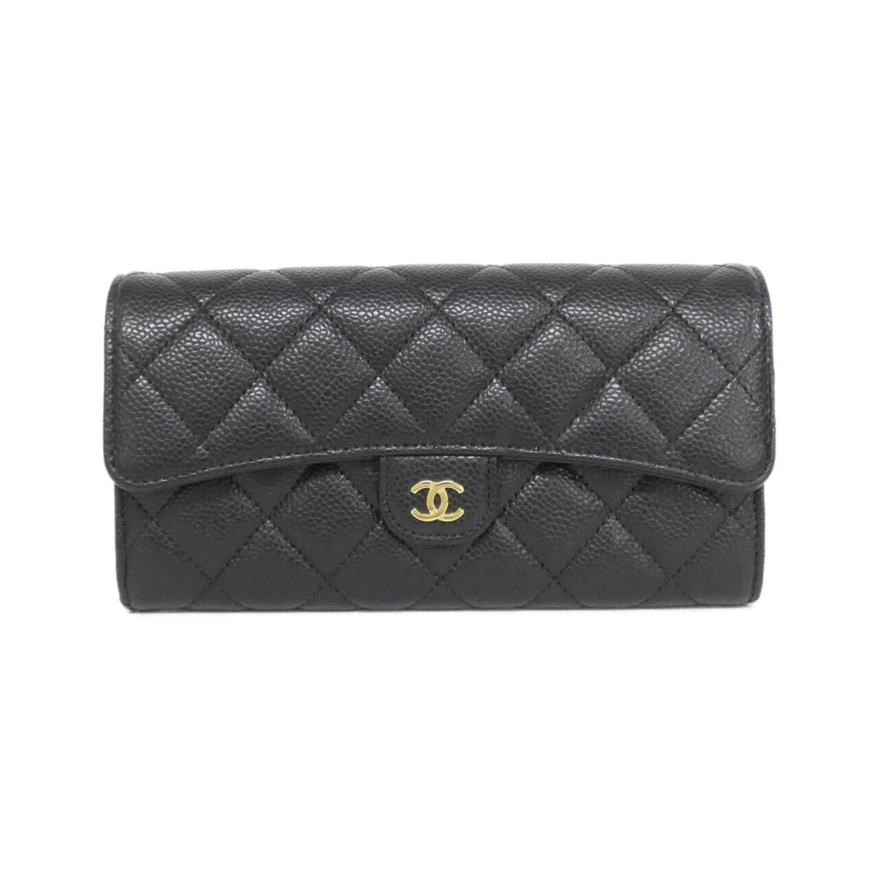 Chanel Timeless Classic Caviar Skin Long Wallet