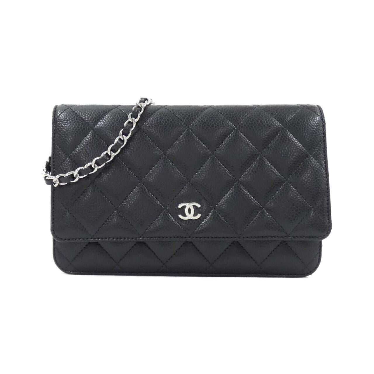 Chanel Timeless Classic Caviar Skin Chain Wallet