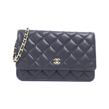 Chanel Timeless Classic Caviar Skin Chain Wallet