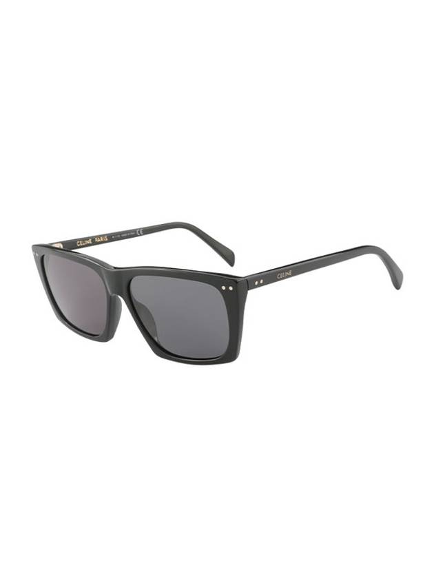 CELINE Eyewear Logo Square Acetate Sunglasses Black