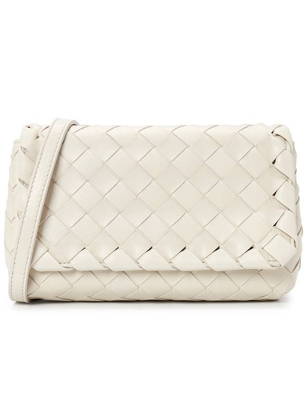 Bottega Veneta Mini Intrecciato Cross Bag White