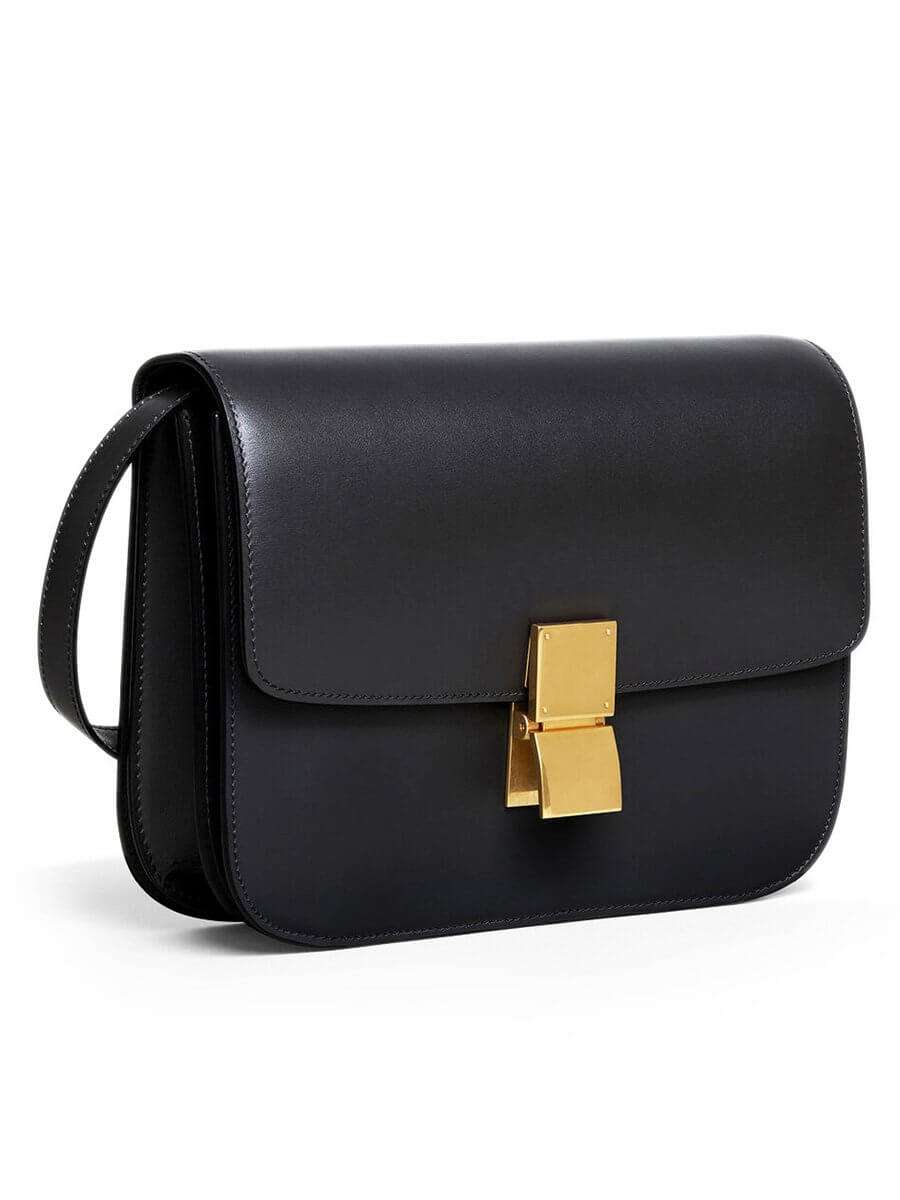 Medium Classic Bag In Box Calfskin Black