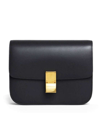 Medium Classic Bag In Box Calfskin Black