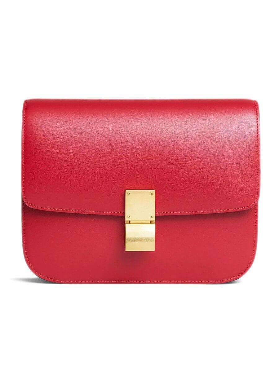 Medium Classic Bag In Red Box Calfskin