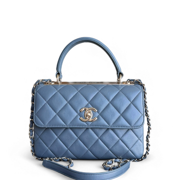 Chanel Trendy CC Small - Quilted Lambskin Haze Blue Gold Hardware Series 26