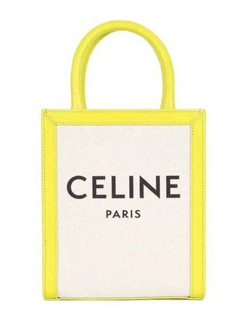 CELINE WoMen's Mini Vertical Cabas Tote Bag Yellow