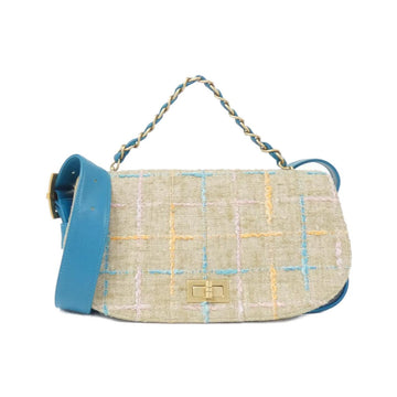 Chanel Tweed Calfskin Shoulder Bag