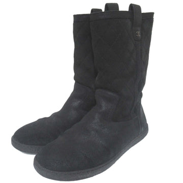 Chanel Matelasse Shearling Boots