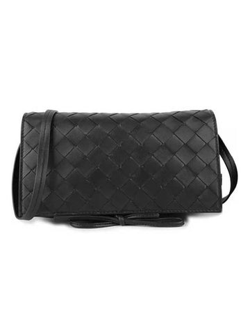 Bottega Veneta Intrecciato Mini Cross Bag Black