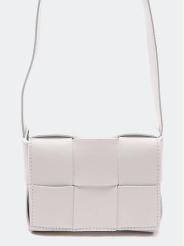 Bottega Veneta Intrecciato Cassette Small Cross Bag White
