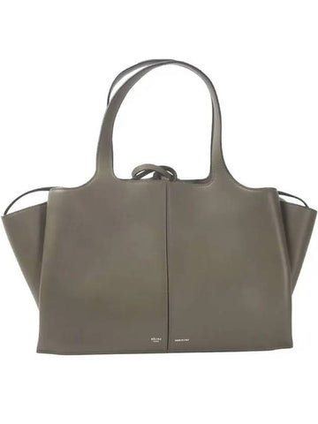 CELINE Trifold Medium Tote Bag Mosgreen