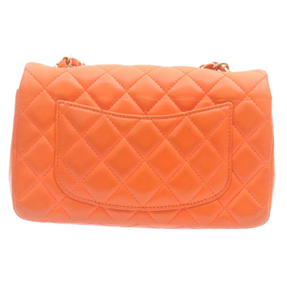 Top Quality Chanel Matelasse Mini Chain New Classic Shoulder Bag Lamb Skin Orange CC 29106A
