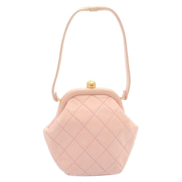 Top Quality Chanel Matelasse Hand Bag Lamb Skin Pink CC Auth 29107A
