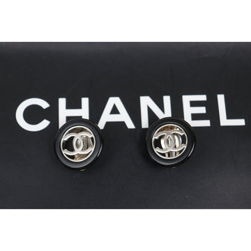 Very Good ( Rank A) ?CHANEL Coco Mark Round Earrings Made In 2002 Year ?V25070201