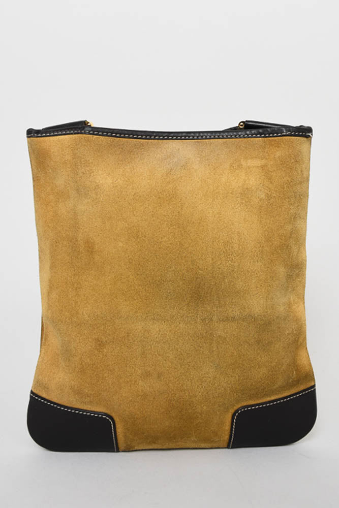 Loewe Tan Suede Satchel Crossbody Bag